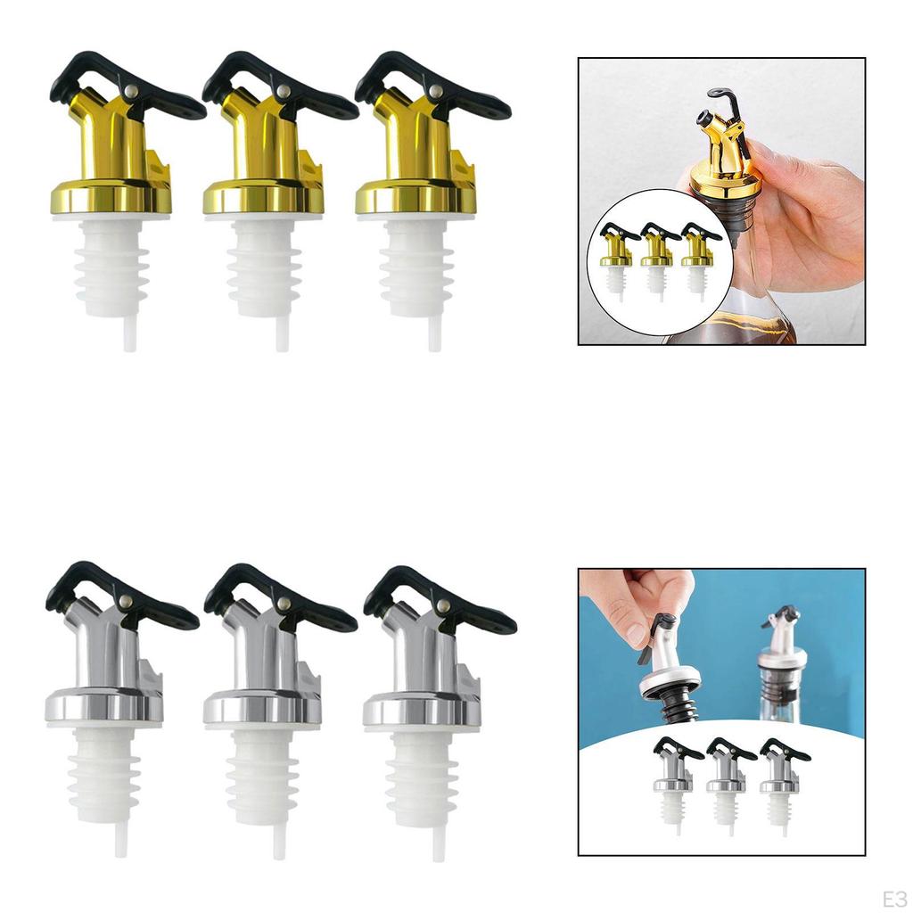 3Pcs Liquor Bottle Pourers, Pour Spouts, Kitchen Gadgets Stopper Reusable Oil