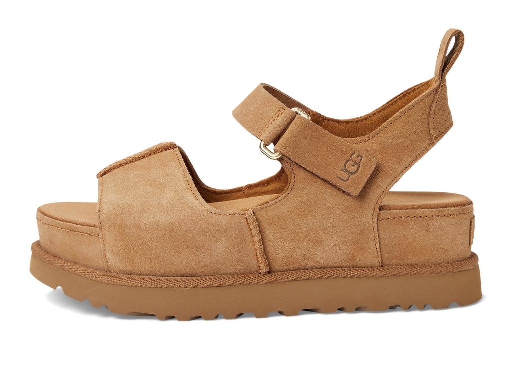 UGG Golden Star High Chestnut cm Women's Sandals, Suede, 25.0