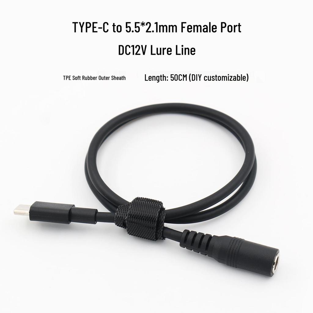 PD Trigger Activation Cable Type-C to DC5521 for 12V Devices