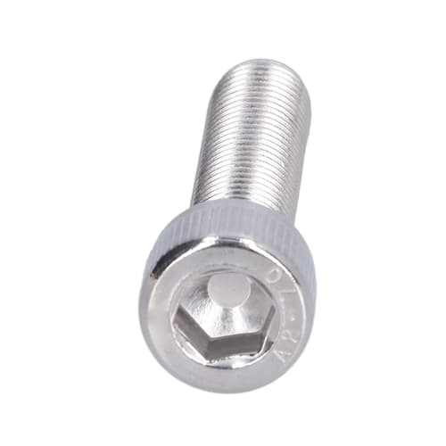 Four 1.25mm Fine Pitch M10 Socket Cap Screws, A2-70 Stainless Steel, Bright Finish, for Construction, DIY, and Automotive Applications (M10*40)
