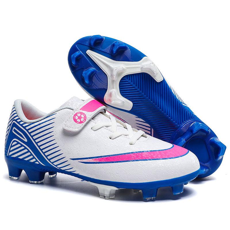 Children's Football Shoes Broken Nails Boys and Girls Anti-skid Training Shoes Velcro Short Nails Artificial Grass Nails