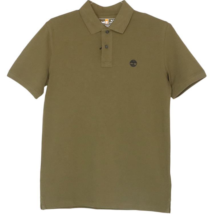 

Timberland Solid Color Fashion Casual Polo Shirt Men tops Dark-Green A6943-302 XXL