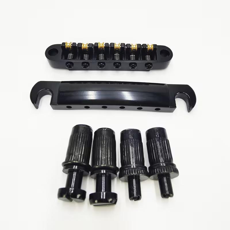 Electric Guitar Roller Bridge & Tailpiece for ES335: Complete Upper & Lower Saddles Set