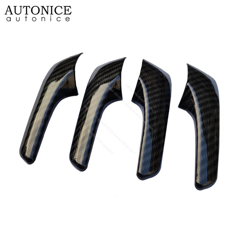 4pcs Carbon Fiber Color Inner Door Open Handle Cover Fit for Toyota Camry 2012 2013 2014 2015 2016 2017