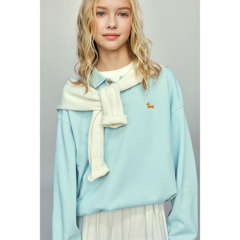 ELLE KIDS Girls Color-block Polo Long Sleeve T-shirt 165