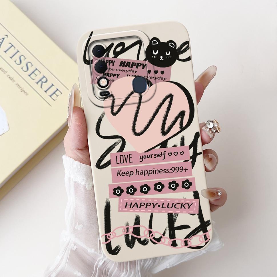 For Tecno Spark 8 Case Cute Rabbit Panda Back Cover KG6 KG6k Phone Cases For Tecno Spark 8 8T Soft Fundas Spark8 Spark8T Coque