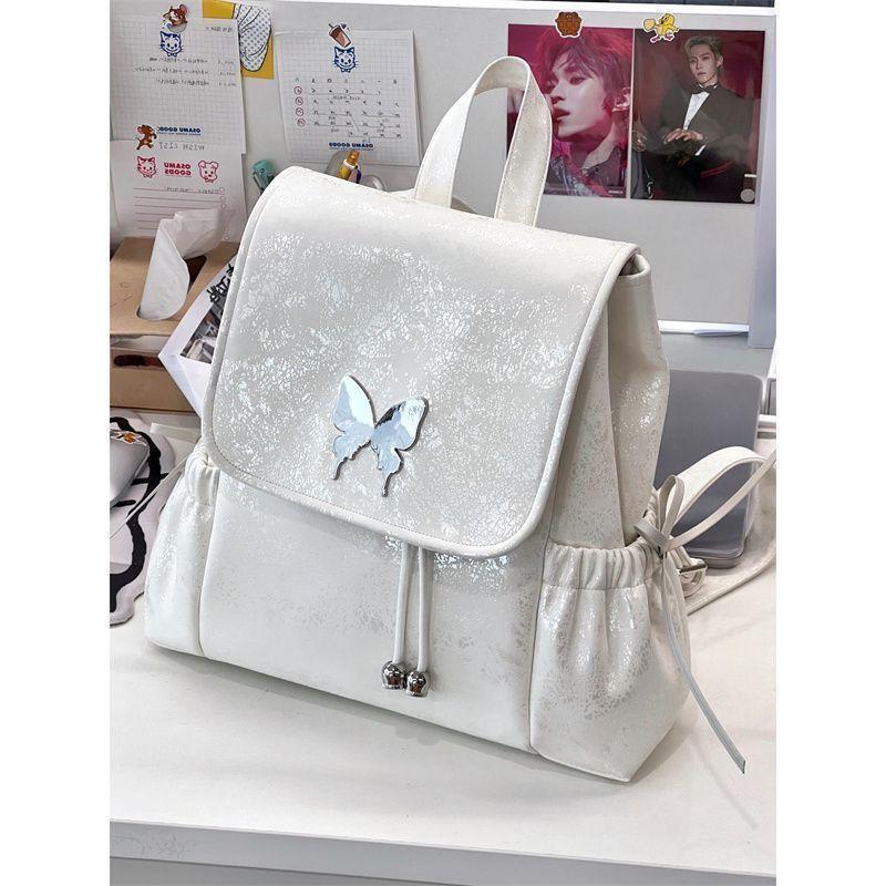 

Сумка женская 2024 Новый Swan Lake рюкзак для колледжа Ленивый большой емкости Модная школьная сумка для студентов колледжа рюкзак белый