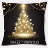 Gold Christmas Decoration Series Pillow Gift Home Office   Bedroom Sofa Car Cushion Cover