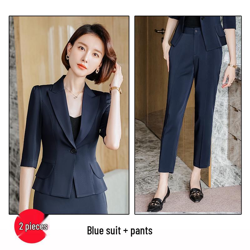Women's Professional Short Sleeve Blazer & Skirt Suit - Spring/Summer Collection