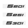 New Glossy Black Chrome Silver 3D Letters Numbers 520i 525i 530i Emblem for Car Trunk Sticker