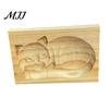 Easy Clean Dough Decorating Tools Wood Cookie Cutter Mold, Round Gingerbread Biscuit Stamp for Professional Pastry Shaping DIY Baking, Cake