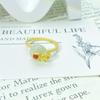S925 Sterling Silver Hetian Jade Adjustable Ring with Auspicious Cloud Design
