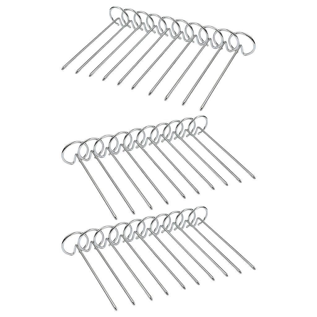 Balení 30 nerezových grilovacích špízů, žáruvzdorné, víceúčelové grilovací nářadí pro použití v troubě a horkovzdušných fritézách