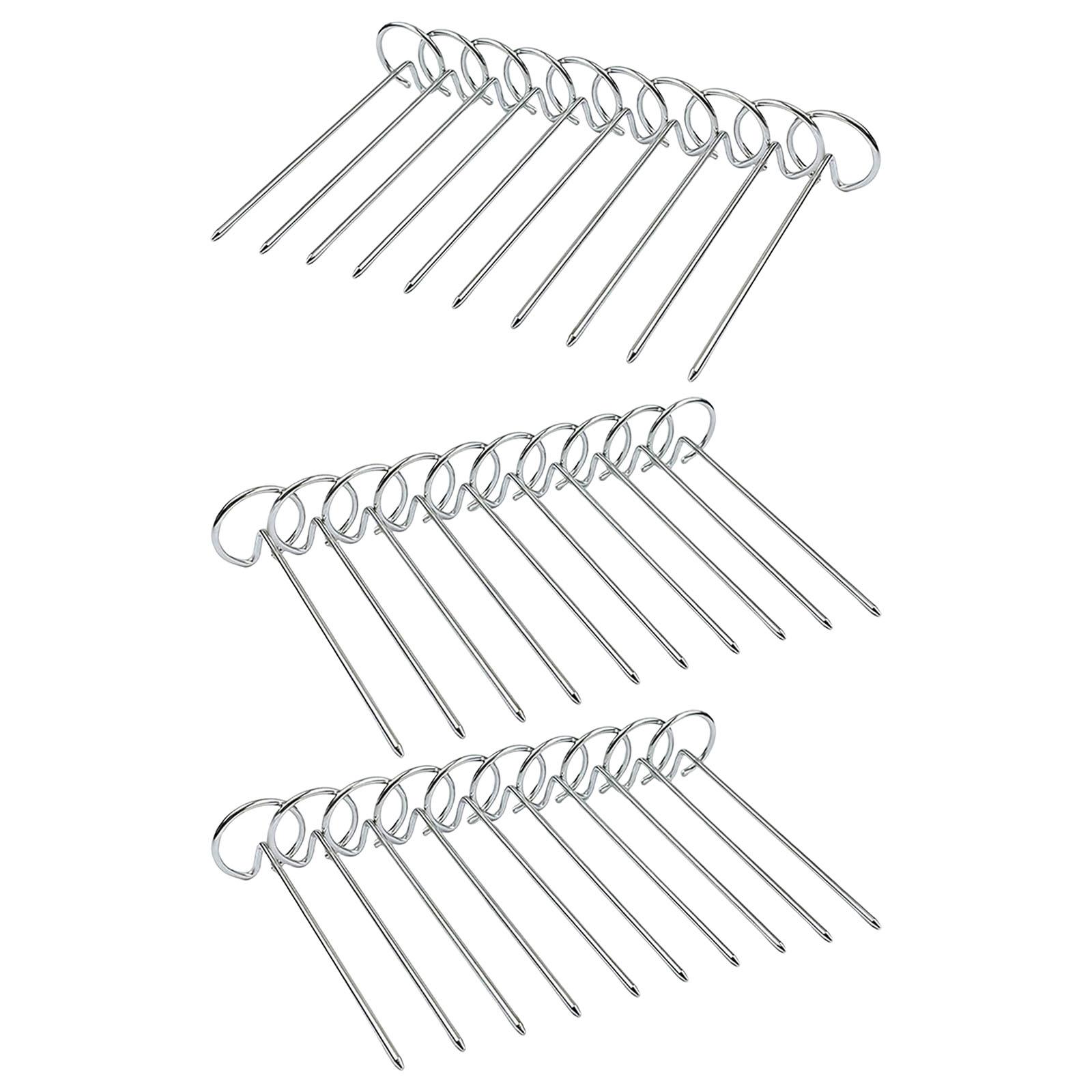 

30 шт. Шампуры для барбекю из нержавеющей стали Аэрофритюрницы Устойчивые к ржавчине Духовка Вертикальная игла для запекания Аксессуары для барбекю на открытом воздухе B