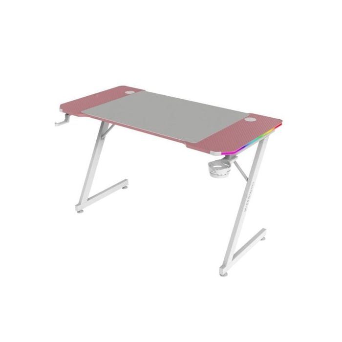 Bureau gaming - mars gaming - mgd-x120rgb - éclairage argb - surface en fibre de carbone - tapis xxl