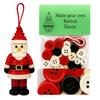 Fun Xmas Button Ornament Making Set DIY Christmas Button Ornament Making Kit DIY Button Xmas Ornament Kit for Kids and Adults