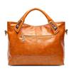 Bag Women's Summer Vintage Tote Oil Wax Leather Bucket Bag with All Shoulder Crossbody Bag Bag