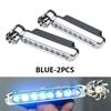 2Pcs Wind Powered Car LED DayTime Running Lights with Rotating Fan Auxiliary Lighting Auto Decorative Lamp Day Time Headlights