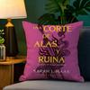 Fantasy Novel AA Court of Thorns and Roses Pillow Case Natural Linen Pillow Case DoubleSided Decor Sofa Pillowcase Home Decor