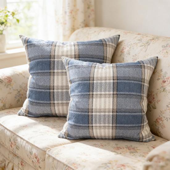 Retro kostkovaný povlak na polštář Lze prát v pračce Potah na dekorační polštář s neviditelným zipem pro pohovku gauč Dekorace do domácnosti ložnice