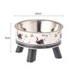 Non-Slip Stainless Steel Pet Bowl - High-Footed Design for Cat & Dog Neck Protection
