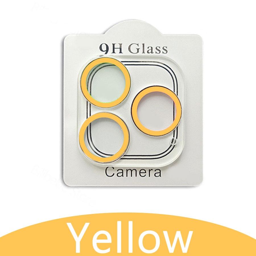 

Для iPhone 11 12 13 14 Pro Max защитное кольцо для объектива камеры из закаленного стекла защитная пленка iPhone 14 Pro Max жёлтый