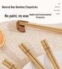 Mold-Resistant Four-Sided Nanmu Bamboo Chopsticks, High-Grade Carbonized Tableware