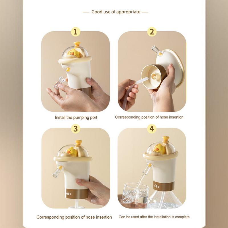 Water Dispenser Pump Cartoon Animal Electric Dispenser Multi-Functional Drinking Water Tool With 800mAh Rechargeable Battery