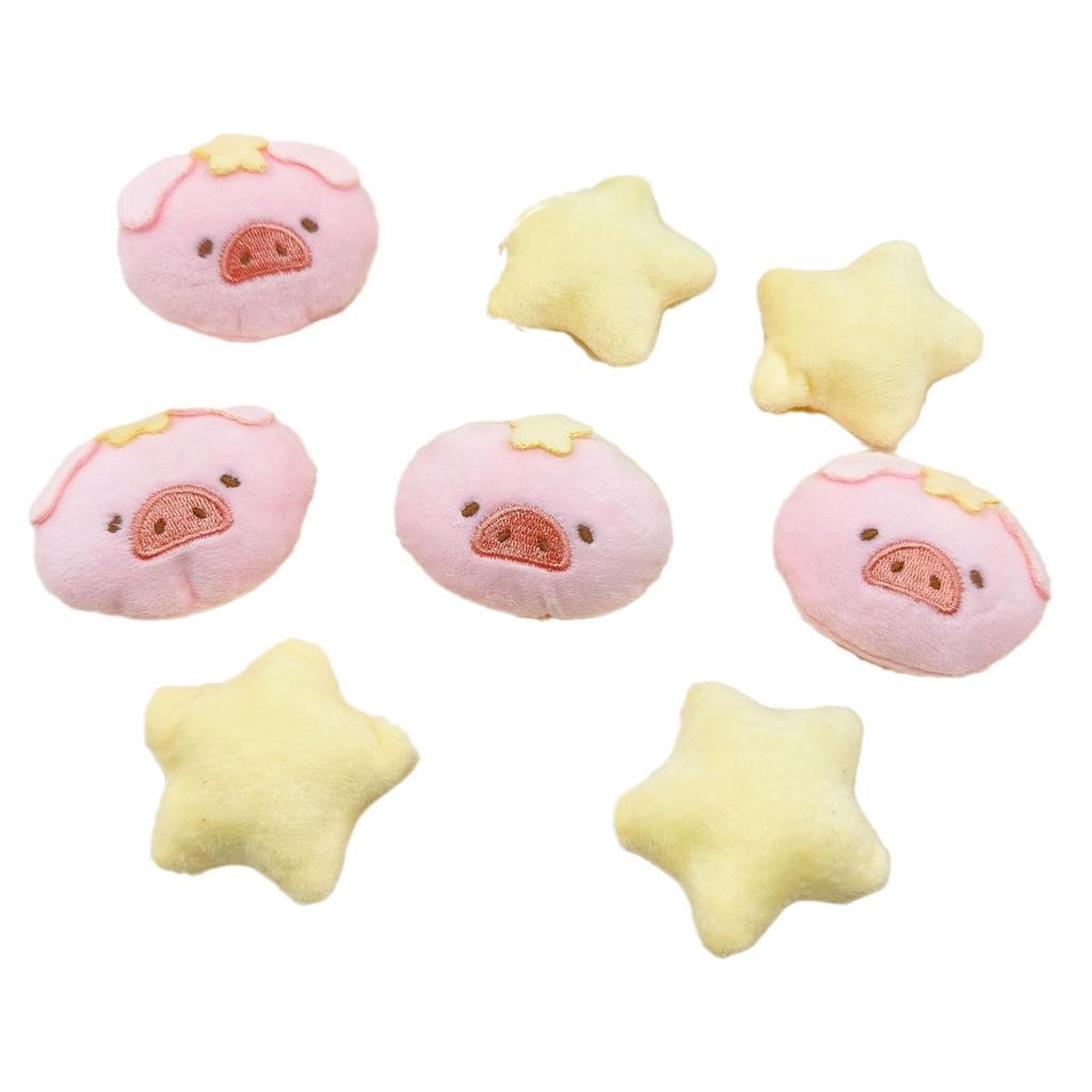 Cute Pig Plush Brooch - Cartoon Star Pin for Bags and DIY Clothing Accessories