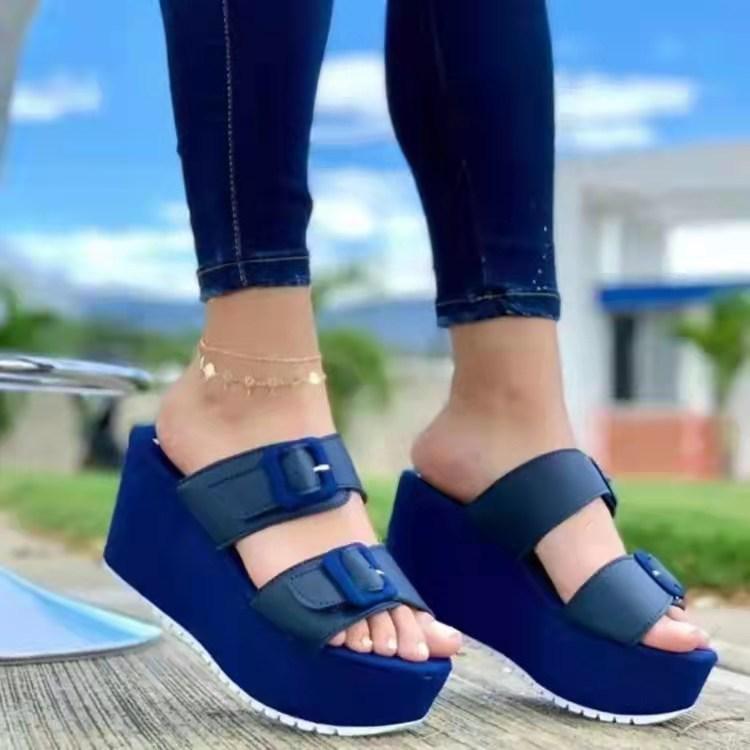 Sandalias de plataforma de verano zapatos de mujer de punta redonda playa  sandalias planas huecos buckle correa señora gladiador sandalias sandalias  comprar a buen precio — entrega gratuita, reseñas reales con fotos —