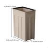 LargeCapacity Trash Can, Open Top Waste Bin, Sturdy for Office, Kitchen, Home Khaki No Wheels