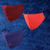 Touchstone Soft cotton Small Size Face Masks Reusable Machine Washable Handcrafted Double Layer Fabric for women, men. (Pack of 3). Blue Orange B