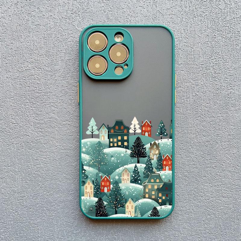 Snow falls forest Landscape Phone case For iPhone 16 15 14 13 12 11 Pro Max Mini X XR XS 15 7 8 Plus Shockproof Protection Cover