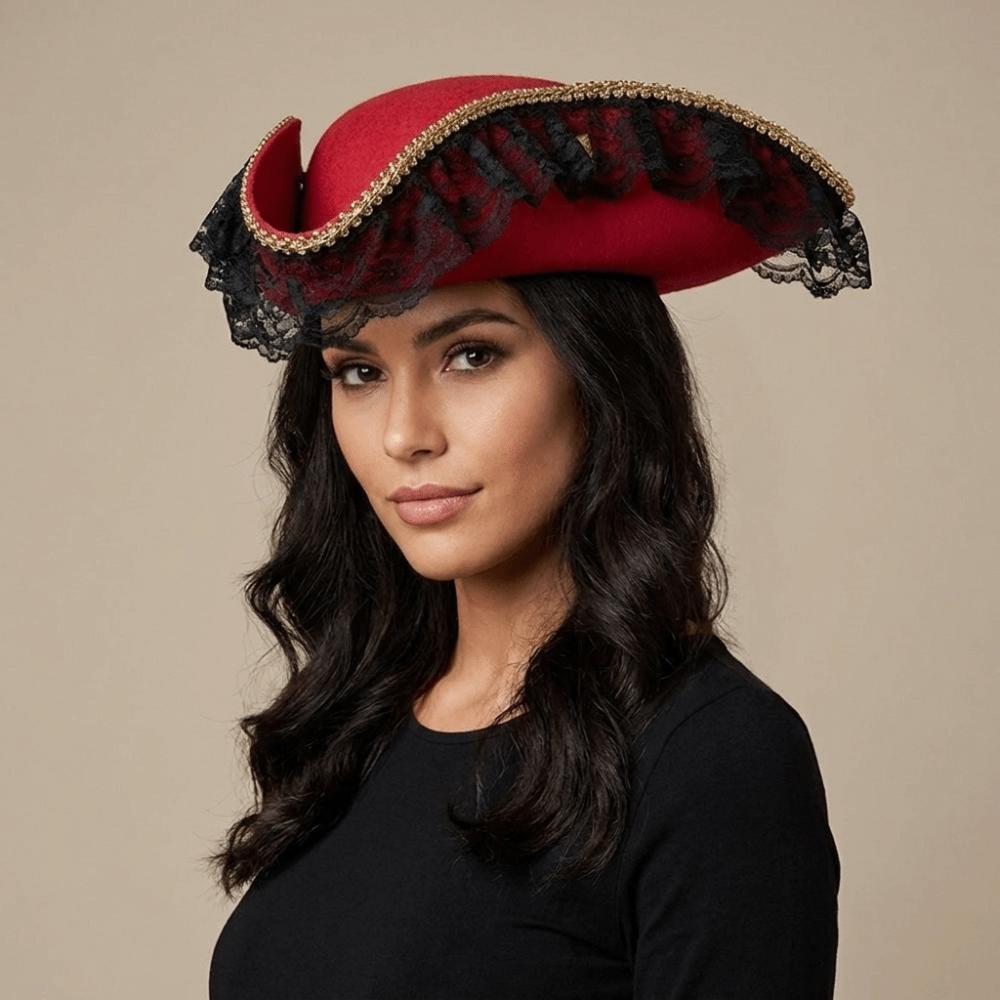 Jack Hat Captain Hat Solid Color Western Cowboy Hat Funny Cosplay Pirate Hat Photography Props