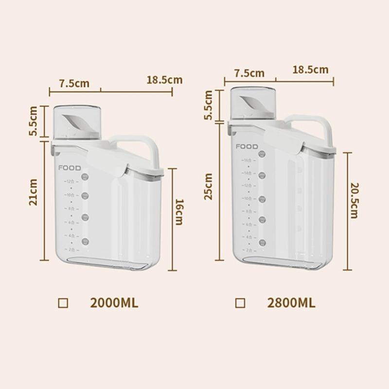 Герметичні резервуари для зернових, захищені від комах, герметичні банки, градуйовані рисові бочки для зерна, квасолі, кухонні прозорі резервуари для зберігання