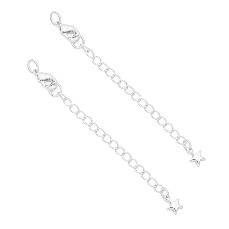 

5шт медная железная хвостовая цепь для изготовления ожерелья, браслета, ювелирных изделий своими руками Star серебряный