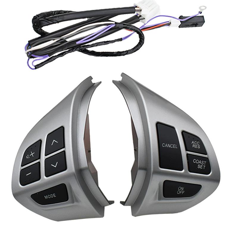 Car Steering Wheel Button Multifunction Cruise Control Switch Accessories For MITSUBISHI LANCER OUTLANDER ASX 2007 - 2012 серебряный