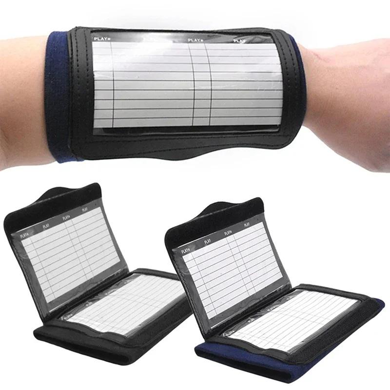 Rugby Wristband Training Equipment Teaching Board With Viewing Window Armband For Play Softball Signs Baseball Hockey
