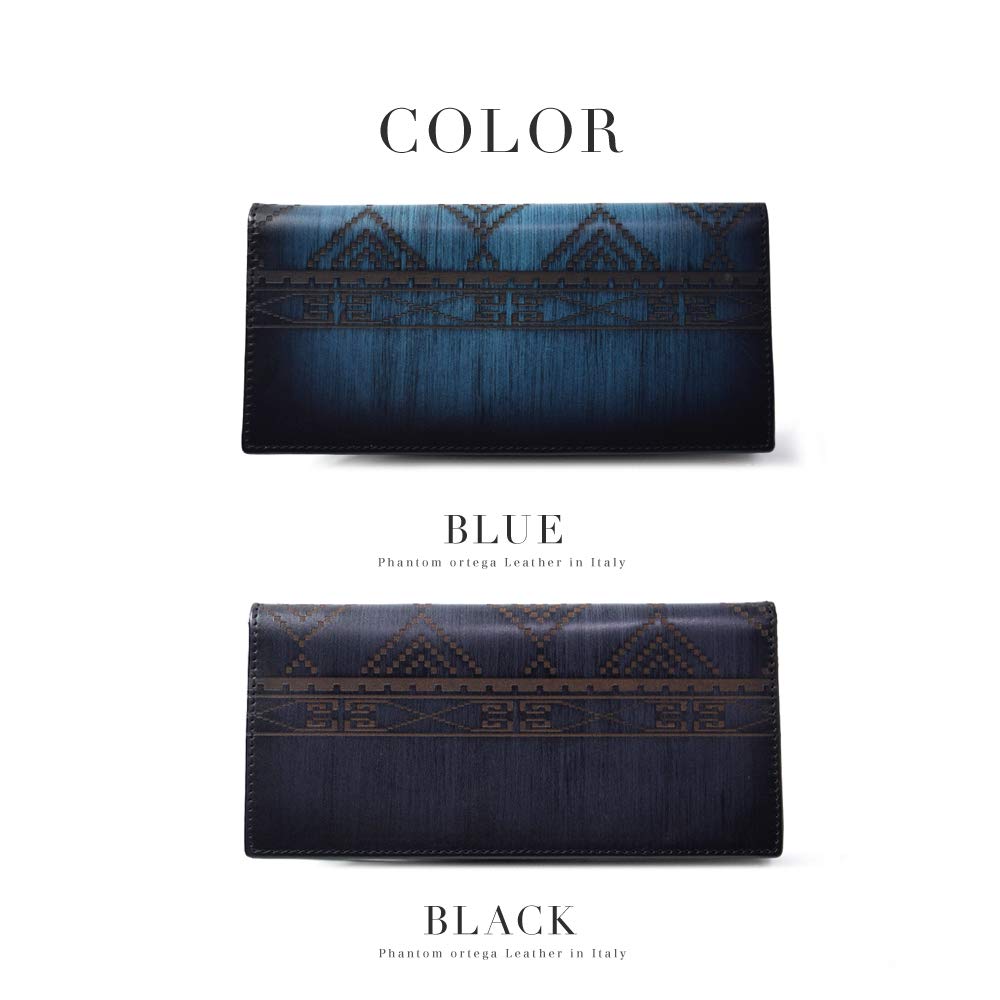 Indy Ortega Phantom Leather Bifold Wallet, Made in Italy, Genuine Leather with Thin Gusset, Men's, Wedding, Formal, Birthday Gift, Eye-catching