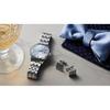 Seiko Watch PRESAGE SARY161 Mens Wristwatch Japanese Made Mechanical Automatic (with Manual Wind) Date Calendar Equipped Cocktail Time Sky Diving (Ice