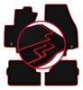 Velour Floor Mats with Red Edge For: Opel Zafira A Minivan (1999-2005)