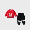 Infant Winter Two-Piece Set: Warm, Padded, New Chinese Style Pullover for Toddlers' New Year Celebration