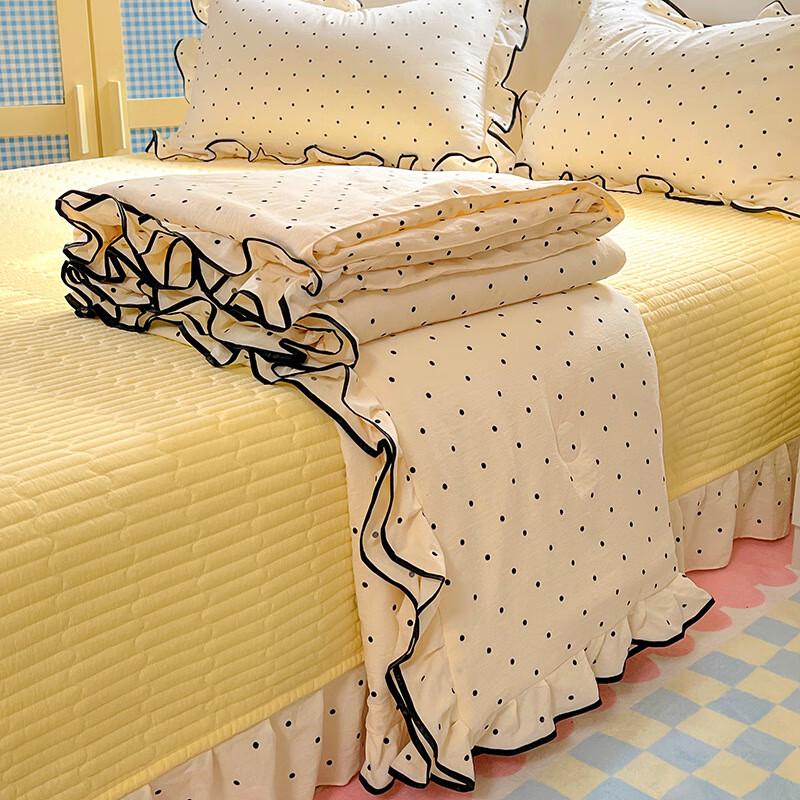 Lilang Princess Style Polka Dot Lace Summer Bedding Set