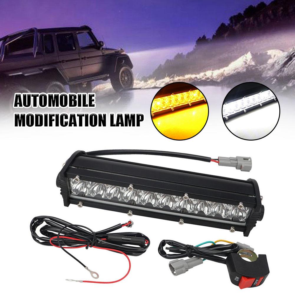 Motorrad LED Scheinwerfer Lichtleiste Kit Mit Montagehalterung Schalter Verkabelung Für Universal Die Meisten 7/8" Lenker Dirt Pit Bike Q6M6