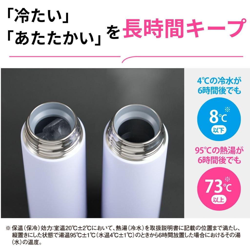 Zojirushi Stainless Steel Bottle Large Capacity 600ml Screw Lid Dishwasher Safe Seamless Design Ice Purple SM-GS60-VM