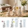 Ins Rabbit Silicone Mold, DIY Aromatherapy Candle & Plaster Figurine Mold, Minimalist Home Desktop Decor Mold