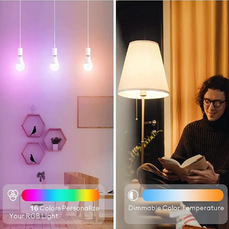 16 Farben RGB Glühbirne LED Mehrfarbige Glühbirne E27 220V Haushaltsbeleuchtung Dimmbar 24 Tasten Fernbedienung Smart Lampe Atmosphärenlicht