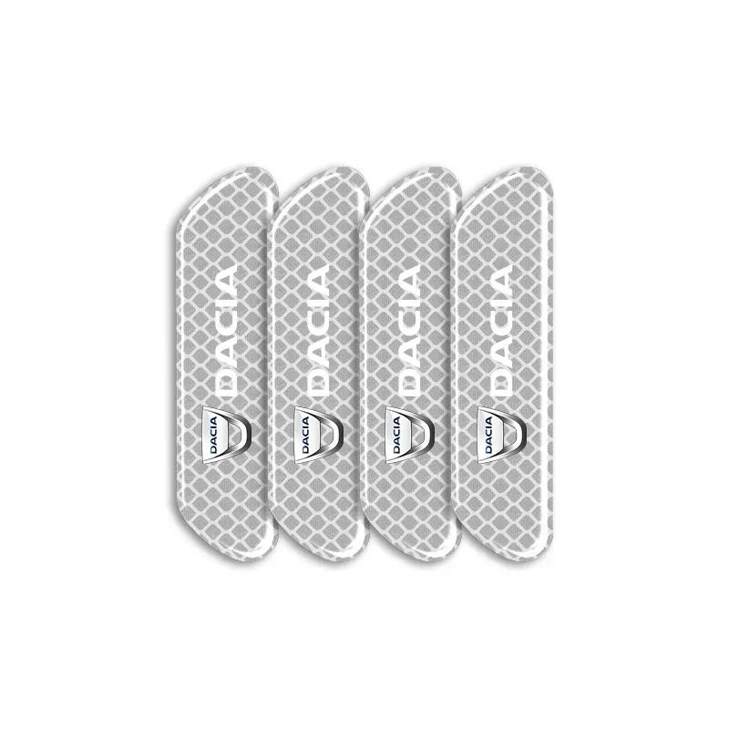 4pcs Car Door Reflective Strips security Warning Stickers For Dacia Duster Logan Sandero 2 Mcv 2 Sandero MK Cilo Stepway Dokker