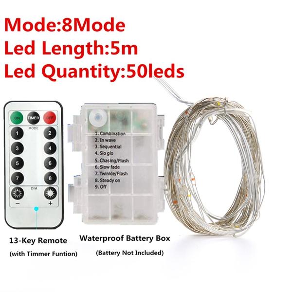 1PC Led String Lights 3AA Battery Mode Waterproof Outdoor Lamp For Garden Party Christmas Holiday Decor Lamps Wire Twinkle Lamp