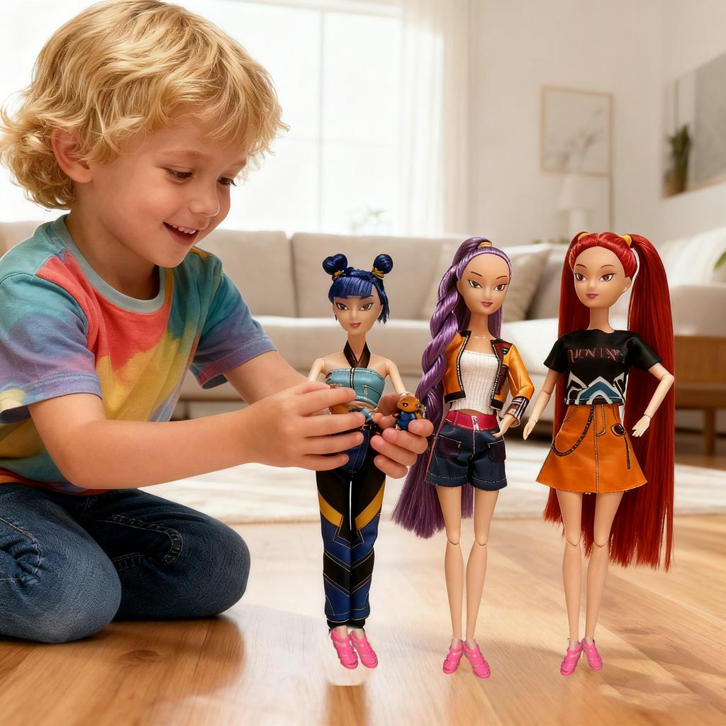 Fashionable Plastic Doll Figures Collection With Unique Stylish Outfits And Colorful Hairstyles Perfect Gift For Kids To  And Creat